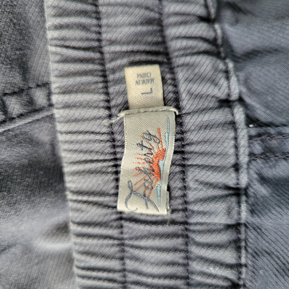 Faherty Essential Drawstring Cotton Modal Linen Blend Pants In Blue L‎ - Picture 12 of 14